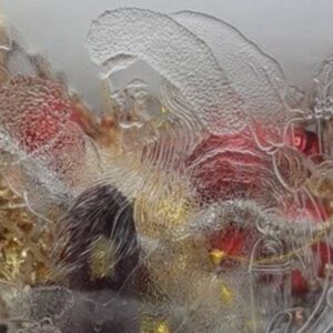 Christmas Plater Vintage Libbey Clear Etched 12” Vintage